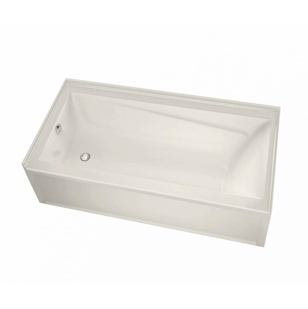 Exhibit IFS AFR DTF 71.875 in. x 32 in. Alcove Bathtub with Aeroeffect System Right Drain in Biscu
