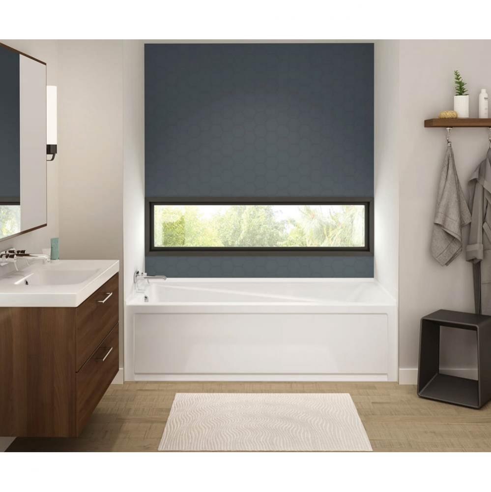 Exhibit IFS DTF 71.875 in. x 36 in. Alcove Bathtub with Aeroeffect System Right Drain in White
