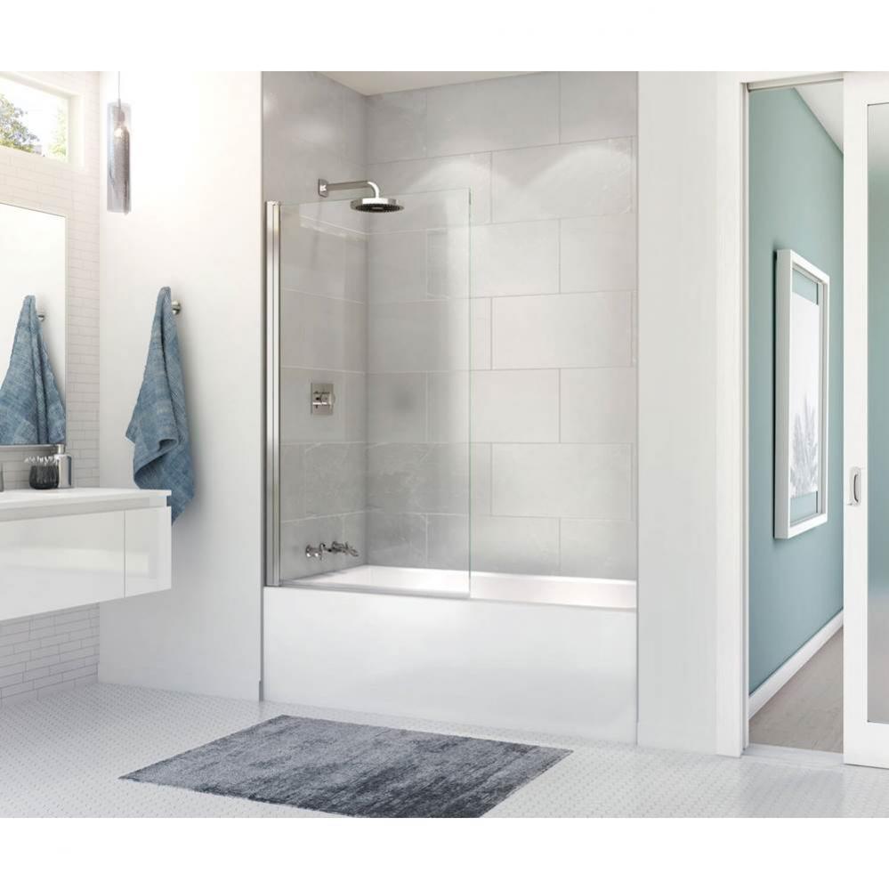 Rubix Access AFR 59.875 in. x 30.125 in. Alcove Bathtub with Right Drain in White
