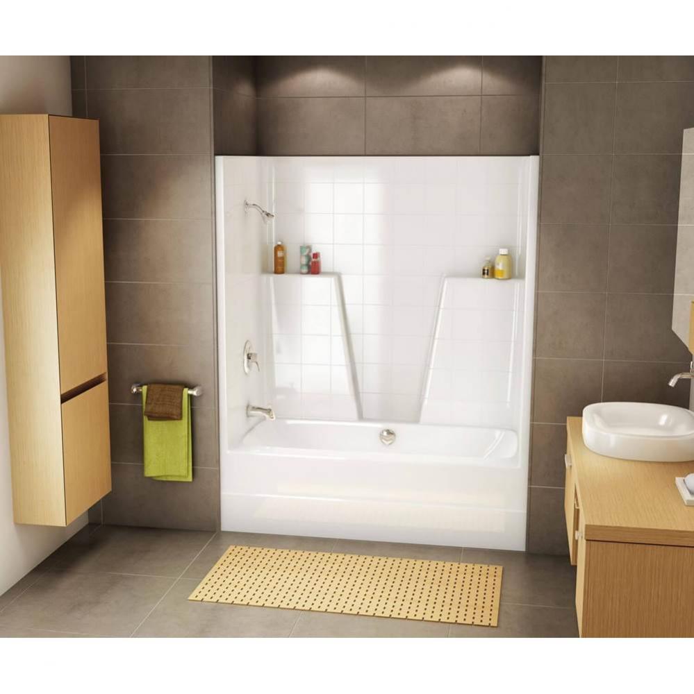 BGT6034C 60 in. x 34 in. x 73.75 in. 1-piece Tub Shower with Center Drain in Thunder Grey