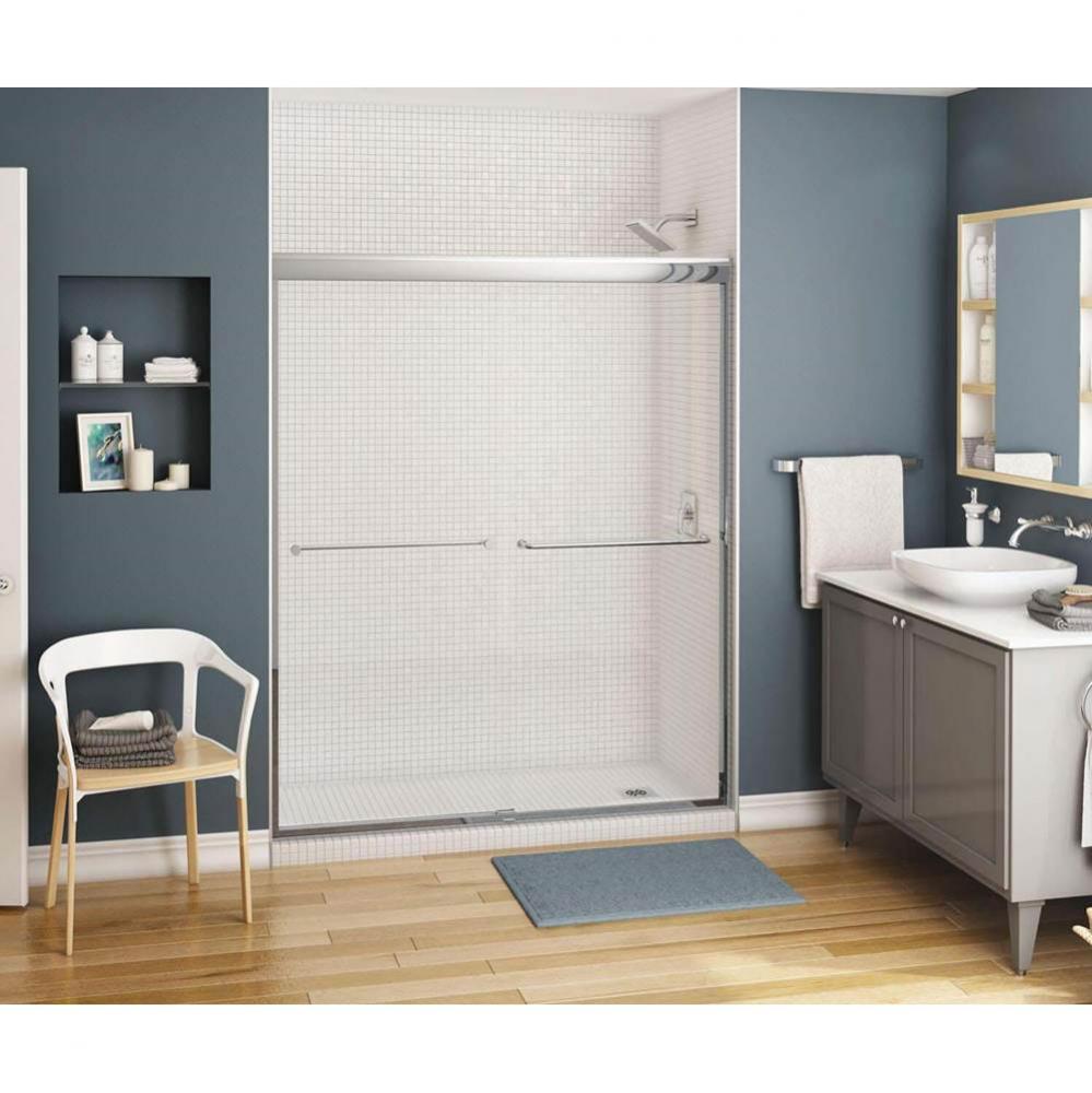Kameleon 51-55 in. x 71 in. Bypass Alcove Shower Door with Clear Glass in Chrome