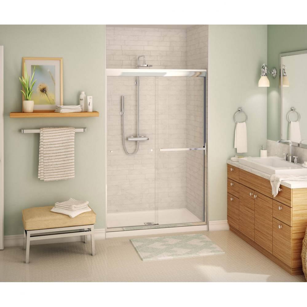 Aura 43-47 in. x 71 in. Bypass Alcove Shower Door with Clear Glass in Chrome
