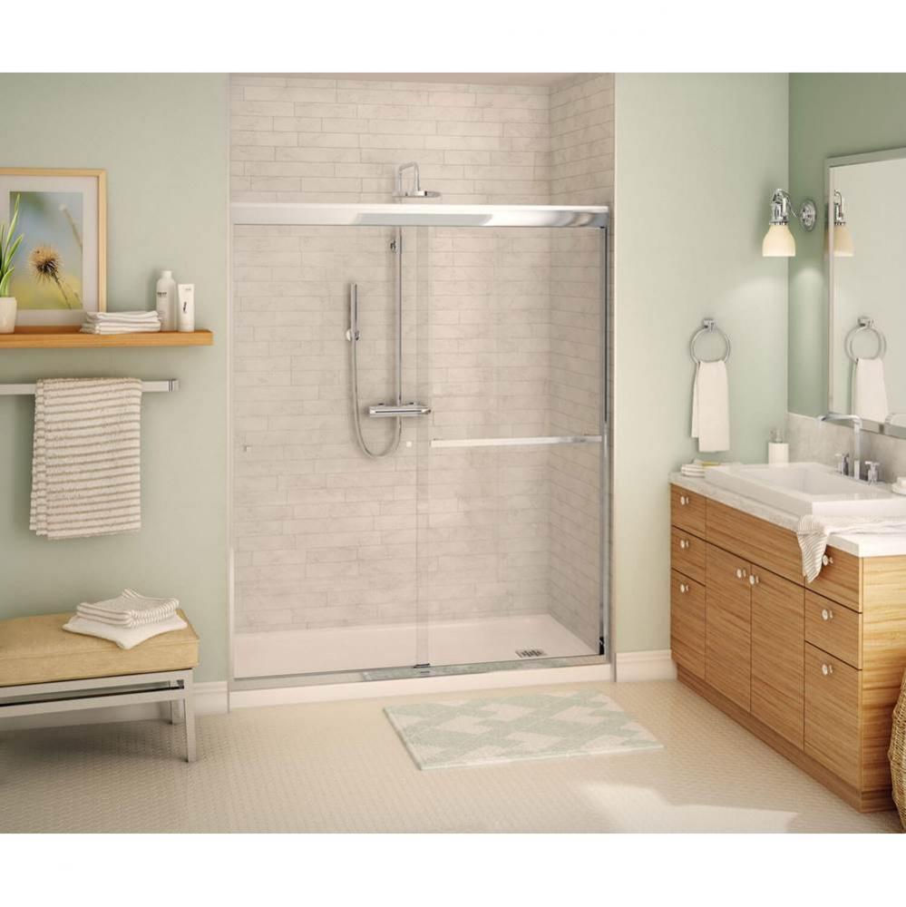 Aura SC 55-59 in. x 71 in. Bypass Alcove Shower Door with Clear Glass in Chrome