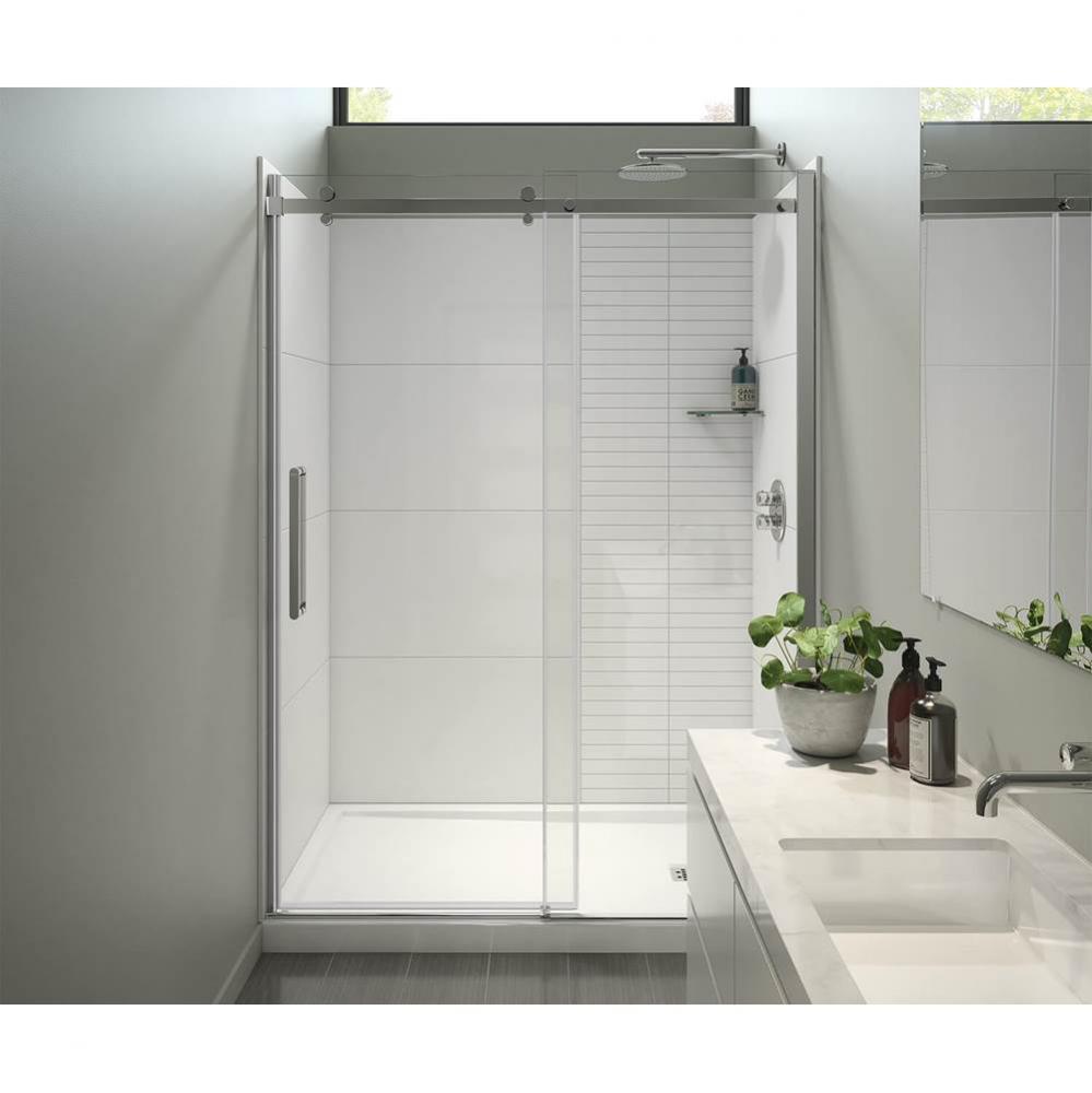 Halo Pro 56.5-59 in. x 78.75 in. Sliding Alcove Shower Door with Clear Glass in Chrome
