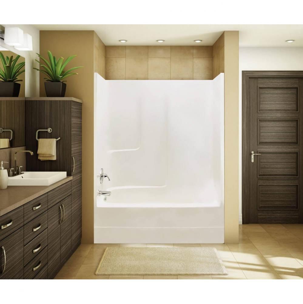 TSEA62 59.875 in. x 31 in. x 74 in. 1-piece Tub Shower with Whirlpool Right Drain in Thunder Grey