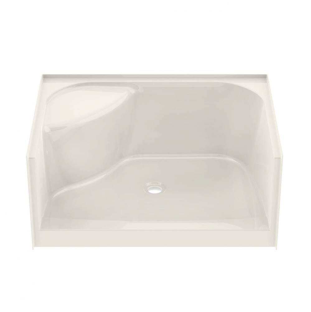 Essence 47.875 in. x 33.625 in. x 20 in. Rectangular Alcove Shower Base with Center Drain in Biscu