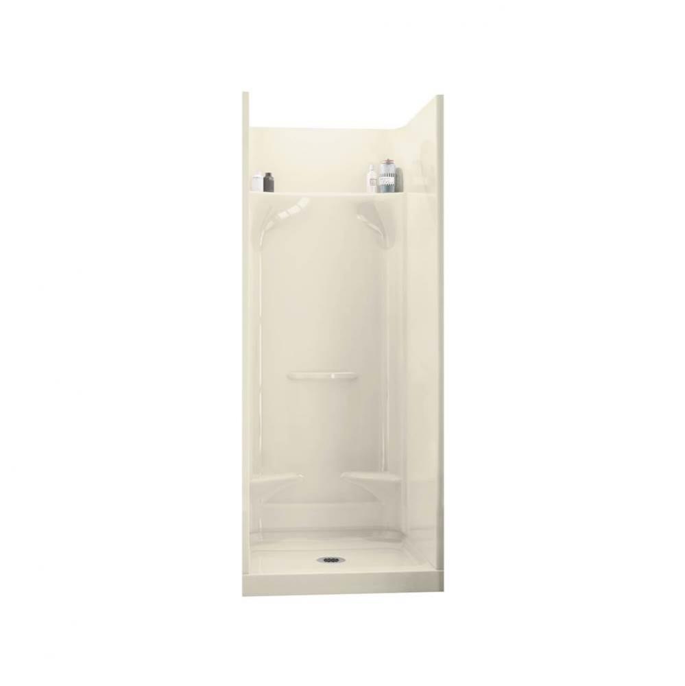 Essence SH 31.875 in. x 32 in. x 76 in. 4-piece Shower with No Seat, Center Drain in Bone