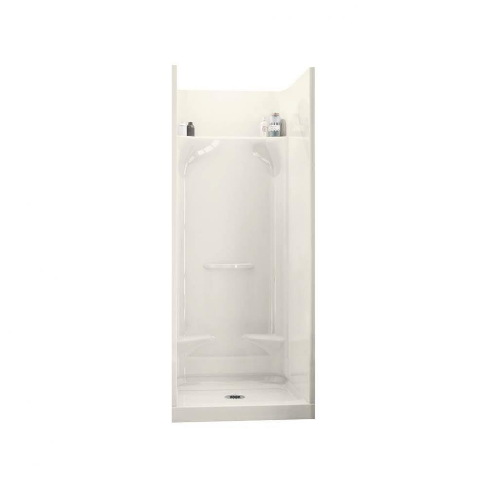 Essence SH 31.875 in. x 32 in. x 76 in. 4-piece Shower with No Seat, Center Drain in Biscuit