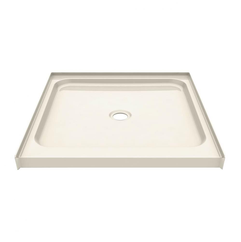 Essence 31.875 in. x 32 in. x 3 in. Square Alcove Shower Base with Center Drain in Bone