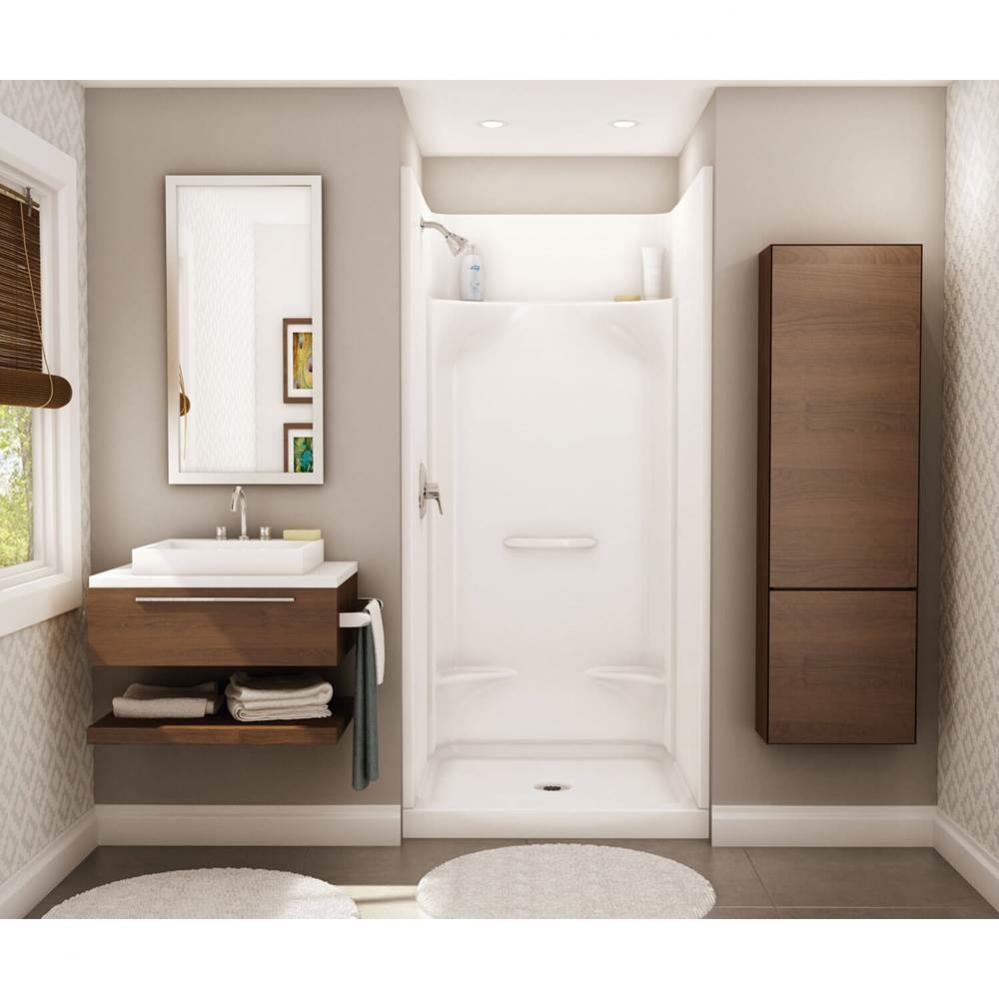 Essence SH 35.875 in. x 36 in. x 76 in. 4-piece Shower with No Seat, Center Drain in White