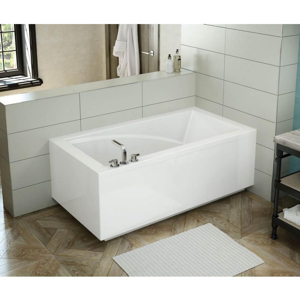 ModulR corner right (with armrests) 59.625 in. x 31.875 in. Corner Bathtub with Left Drain in Whit