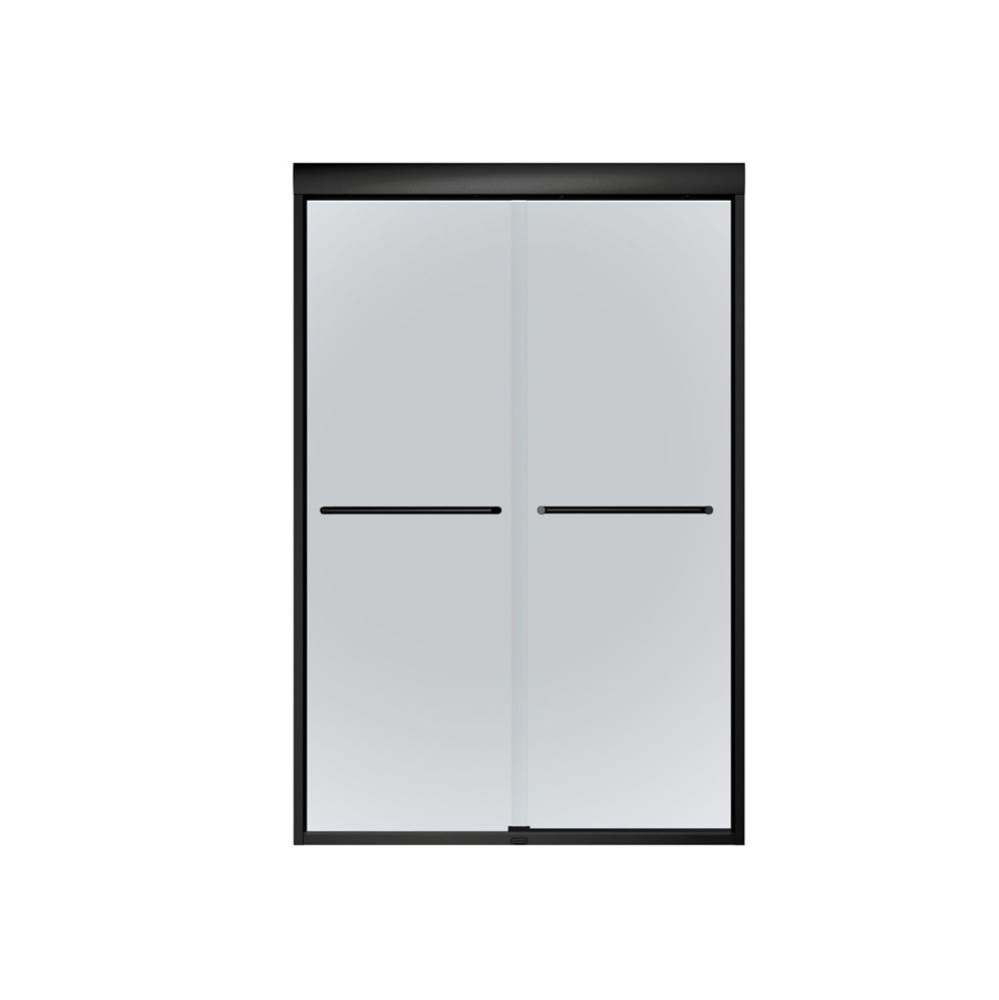 Tonik 43-47 x 71 in. 6 mm Bypass Shower Door for Alcove Installation with Frost Glass in Matte Bla