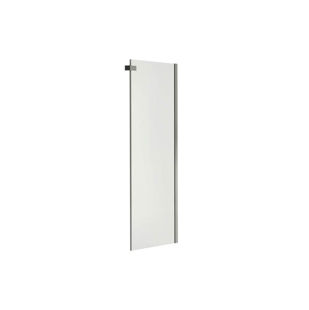 Halo 30.75-31.875 in. x 78.75 in. Return Panel with Clear Glass in Brushed Nickel