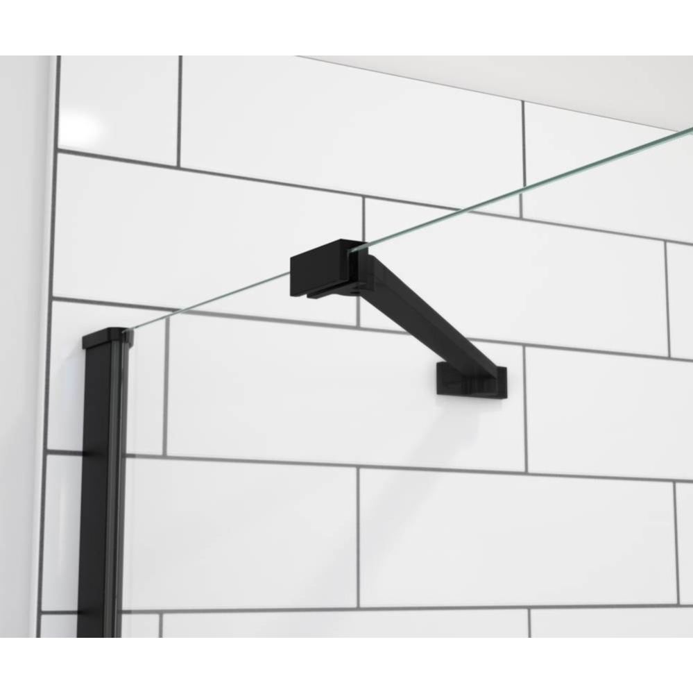 Fixed Panel Support Bar in Matte Black