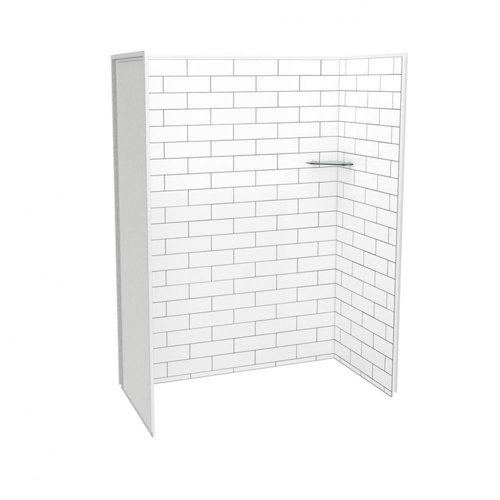 Utile 6036 Composite Direct-to-Stud Three-Piece Alcove Shower Wall Kit in Metro Tux