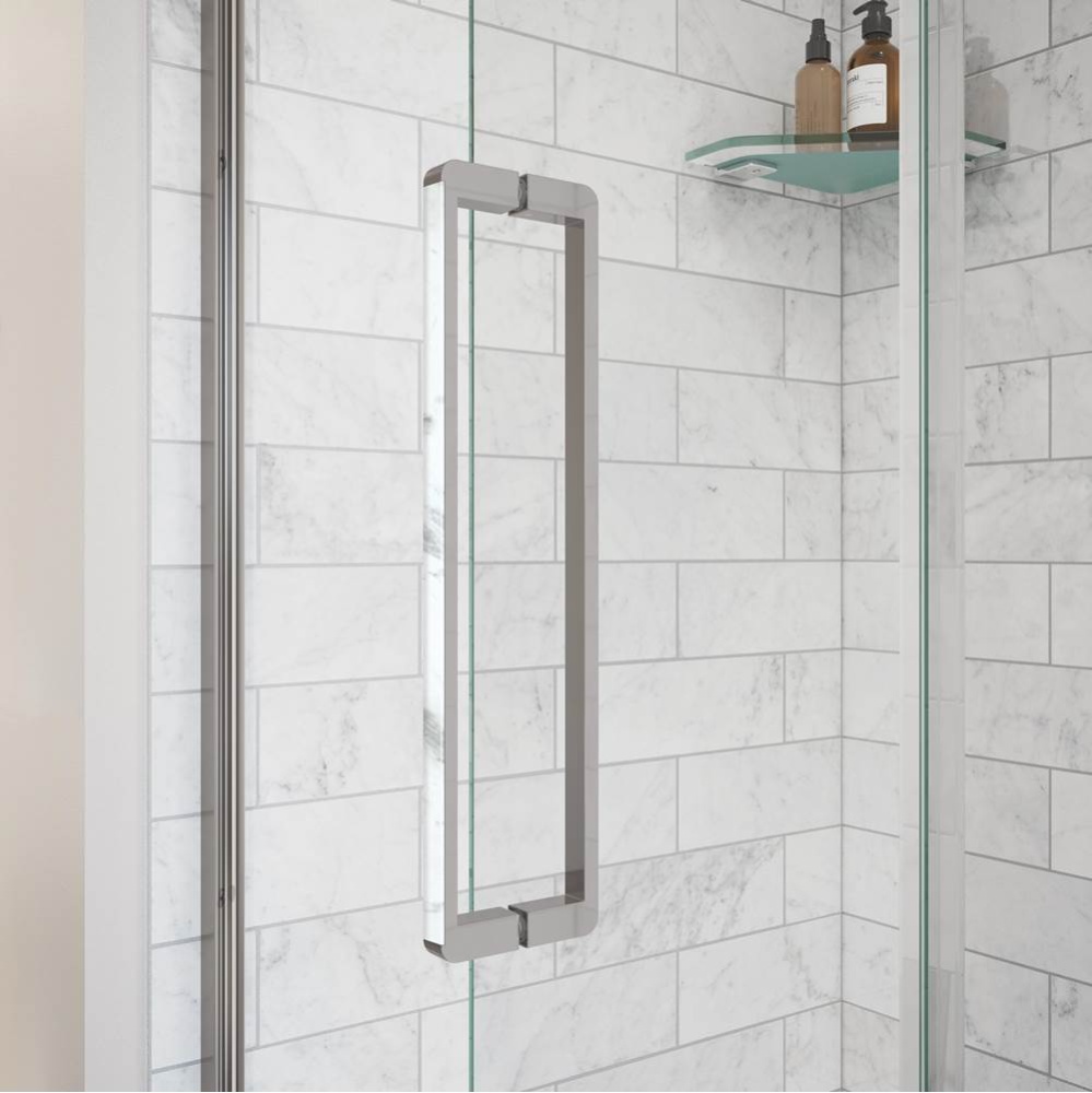 Specialty Handle for Uptown Pivot and Slider in Chrome and White Marble