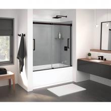 Maax Canada 138760-900-173-000 - Inverto 56-59 in. x 59 in. Bypass Tub Door with Clear Glass in Dark Bronze