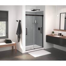 Maax Canada 138761-900-173-000 - Inverto 43-47 in. x 74 in. Bypass Alcove Shower Door with Clear Glass in Dark Bronze