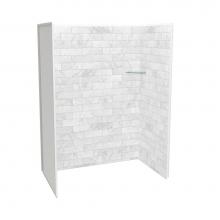 Maax Canada 107463-307-508 - Utile 6032 Composite Direct-to-Stud Three-Piece Alcove Shower Wall Kit in Marble Carrara