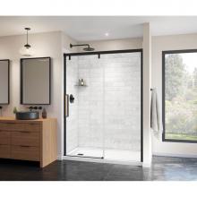 Maax Canada 135324-900-285-000 - Uptown 56-59 x 76 in. 8 mm Sliding Shower Door for Alcove Installation with Clear glass in Matte B