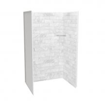 Maax Canada 107459-307-508 - Utile 4832 Composite Direct-to-Stud Three-Piece Alcove Shower Wall Kit in Marble Carrara