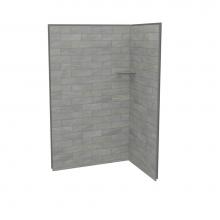 Maax Canada 107461-312-505 - Utile 4832 Composite Direct-to-Stud Two-Piece Corner Shower Wall Kit in Organik Clay