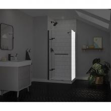 Maax Canada 139583-900-173-000 - Reveal Sleek 71 Return Panel for 36 in. Base with Clear glass in Dark Bronze