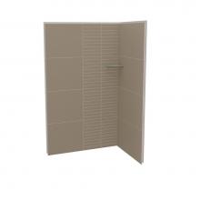 Maax Canada 107461-306-512 - Utile 4832 Composite Direct-to-Stud Two-Piece Corner Shower Wall Kit in Erosion Taupe