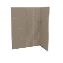 Maax Canada 107465-306-512 - Utile 6032 Composite Direct-to-Stud Two-Piece Corner Shower Wall Kit in Erosion Taupe