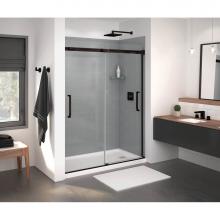 Maax Canada 138762-900-173-000 - Inverto 56-59 in. x 74 in. Bypass Alcove Shower Door with Clear Glass in Dark Bronze