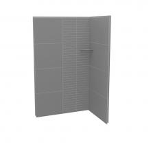 Maax Canada 107461-306-514 - Utile 4832 Composite Direct-to-Stud Two-Piece Corner Shower Wall Kit in Erosion Pebble Grey