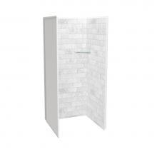 Maax Canada 107479-307-508 - Utile 3636 Composite Direct-to-Stud Three-Piece Alcove Shower Wall Kit in Marble Carrara