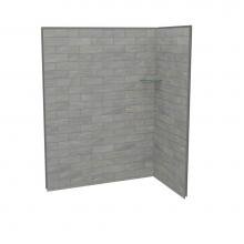 Maax Canada 107465-312-505 - Utile 6032 Composite Direct-to-Stud Two-Piece Corner Shower Wall Kit in Organik Clay