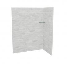 Maax Canada 107466-312-504 - Utile 6036 Composite Direct-to-Stud Two-Piece Corner Shower Wall Kit in Organik Permafrost