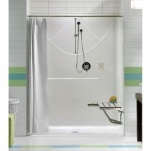 Maax Canada 105247-R-000-007 - Outlook BFS-60F 62.75 in. x 33.5 in. x 78.75 in. 1-piece Shower in Biscuit