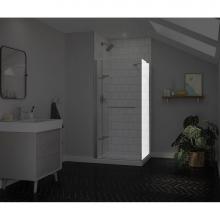 Maax Canada 139583-900-305-000 - Reveal Sleek 71 Return Panel for 36 in. Base with Clear glass in Brushed Nickel