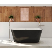 Maax Canada 107527-000-001-100 - Calinda 60 x 30 Acrylic Freestanding Oval Center Drain Bathtub in Black