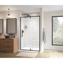 Maax Canada 135325-900-285-000 - Uptown 45-47 x 76 in. 8 mm Pivot Shower Door for Alcove Installation with Clear glass in Matte Bla