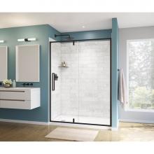 Maax Canada 135326-900-340-000 - Uptown 57-59 x 76 in. 8 mm Pivot Shower Door for Alcove Installation with Clear glass in Matte Bla