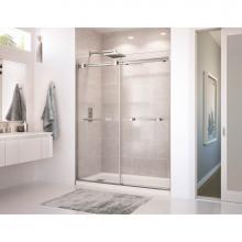 Maax Canada 136272-900-305-000 - Duel 56-59 in. x 74 in. Bypass Alcove Shower Door with Clear Glass in Brushed Nickel