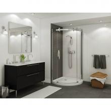 Maax Canada 139399-900-084-002 - Halo 36-36 in. x 75.625 in. Sliding Corner Shower Door with Clear Glass in Chrome
