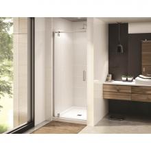 Maax Canada 137835-900-305-000 - ModulR 36 in. x 78 in. Pivot Alcove Shower Door with Clear Glass in Brushed Nickel