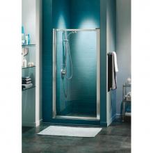 Maax Canada 136605-970-084-000 - Pivolok 19-20.75 in. x 64.5 in. Pivot Alcove Shower Door with Raindrop Glass in Chrome
