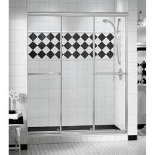 Maax Canada 138297-970-084-000 - Triple Plus 46-48 in. x 66 in. Bypass Alcove Shower Door with Raindrop Glass in Chrome