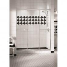 Maax Canada 138290-965-084-000 - Triple Plus 41-43 in. x 69 in. Bypass Alcove Shower Door with Hammer Glass in Chrome
