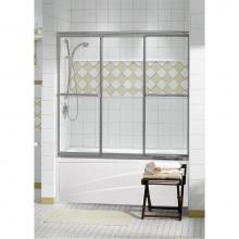 Maax Canada 138400-970-084-000 - Triple Plus 57.5-59.5 in. x 56 in. Bypass Tub Door with Raindrop Glass in Chrome