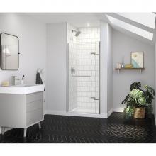 Maax Canada 139575-900-305-000 - Reveal Sleek 71 32 1/2-35 1/2 x 71 1/2 in. 8mm Pivot Shower Door for Alcove Installation with Clea