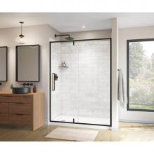 Maax Canada 135326-900-285-000 - Uptown 57-59 x 76 in. 8 mm Pivot Shower Door for Alcove Installation with Clear glass in Matte Bla