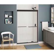 Maax Canada 134563-900-340-000 - Kameleon 43-47 x 71 in. 6 mm Bypass Shower Door for Alcove Installation with Clear glass in Matte