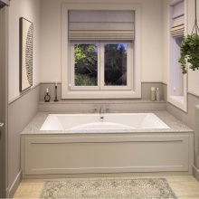 Maax Canada 101275-000-001-000 - Optik 7242 Acrylic Undermount Center Drain Bathtub in White